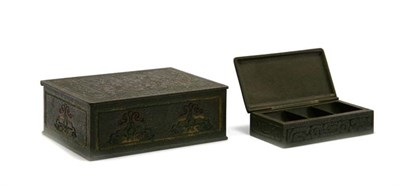 Lot 3289 - Two Tiffany Studios Bronze Desk Articles...
