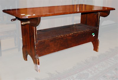 Lot 2238 - Pine Hutch Table The rectangular top with...