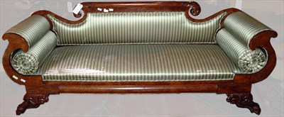 Lot 2242 - Classical Mahogany Upholstered Settee New York,...