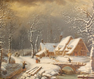Lot 19 - Continental School 19th Century Village Scene...