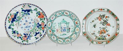 Lot 1512 - Group of Three Chinese Famille Verte Porcelain...