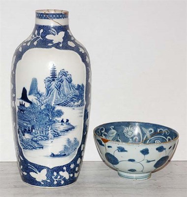 Lot 1287 - Chinese Blue and White Porcelain Vase 18th...