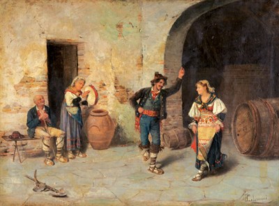 Lot 3015 - Pasquale Celommi Italian, 1851-1928 The Dance...