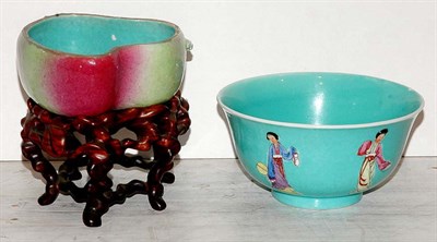 Lot 1425 - Chinese Famille Rose Porcelain Bowl; Together...