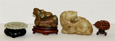 Lot 1629 - Group of Asian Jade Articles Comprising figure...