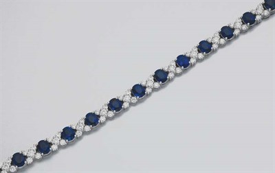 Lot 227 - Sapphire and Diamond Bracelet