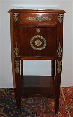Lot 335 - Louis XVI Style Marble Top Brass Mounted...