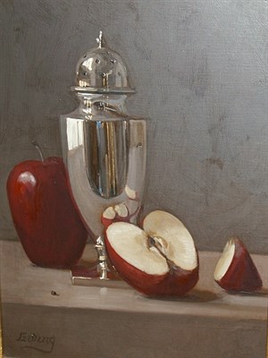 Lot 22 - Ewing 20th Century Still Life with Apples;...