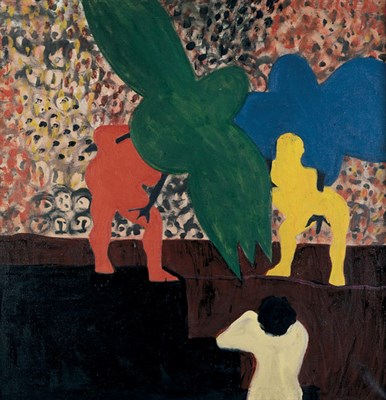 Lot 2188 - Bob Thompson American, 1937-1966 Men and Birds,...