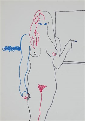 Lot 2189 - Bob Thompson American, 1937-1966 Woman with...