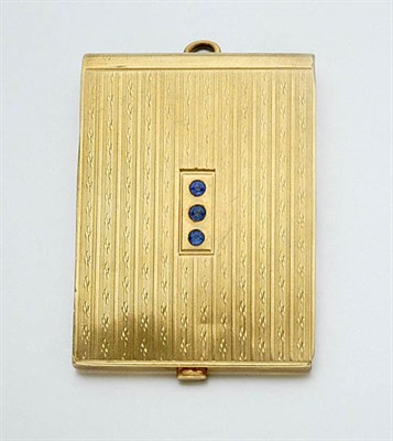 Lot 2579 - Gold and Sapphire Match Box