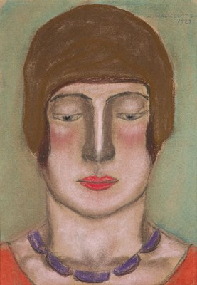Lot 2306 - Abraham Walkowitz American, 1878-1965 Woman's...