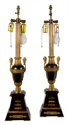 Lot 3168 - Pair of Egyptian Revival Style Gilt-Metal...