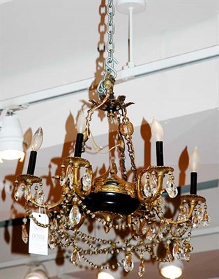 Lot 3310 - Empire Style Gilt and Black Painted Metal...