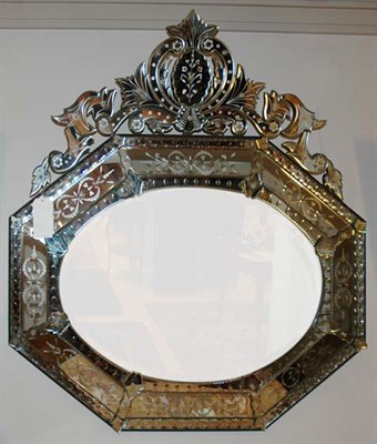 Lot 3434 - Venetian Mirror Framed Mirror Of octagonal...