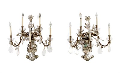 Lot 3615 - Pair of Transitional Louis XV/XVI Style Molded...