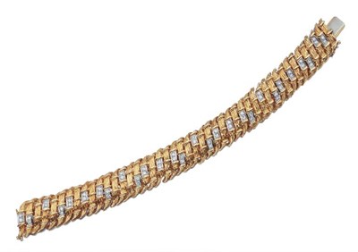 Lot 486 - Gold and Diamond Bracelet