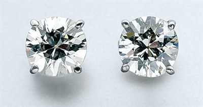 Lot 369 - Pair of Diamond Stud Earrings
