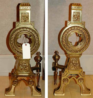 Lot 3088 - Pair of Aesthetic Movement Style Brass...