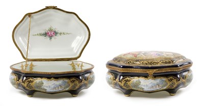 Lot 3235 - Sevres Style Gilt-Metal Mounted Porcelain Box...