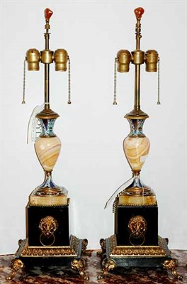 Lot 3171 - Pair of Neoclassical Style Gilt and Black...