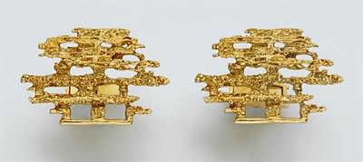 Lot 2461 - Pair of Nugget Gold Cufflinks
