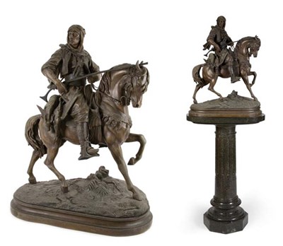 Lot 3164 - Spelter Equestrian Figure of an Arab Cavalier...