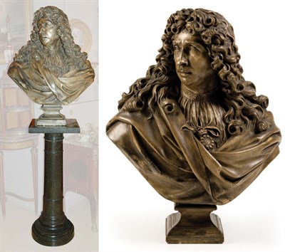 Lot 4267 - Ceramic Bust of Charles Le Brun After Antoine...
