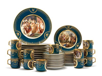Lot 3408 - Vienna Style Porcelain Partial Dinner Service...