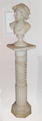 Lot 3073 - White Carrara Marble Bust of a Young Boy...