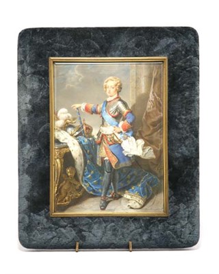 Lot 3402 - Framed Portrait Miniature of a Young French...