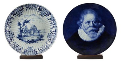 Lot 3381 - Two Continental Blue and White Ceramic...