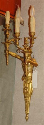 Lot 3601 - Louis XVI Style Gilt-Bronze Four-Light Sconce...