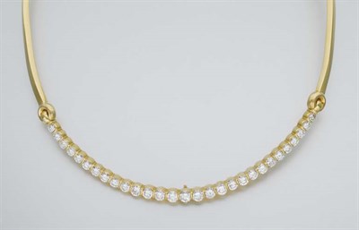 Lot 370 - Gold and Diamond Necklace