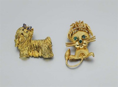Lot 80 - Two Gold Animal Brooches