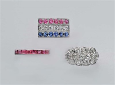 Lot 144 - Three Diamond and Gem-Set Rings