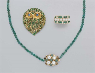 Lot 36 - Group of Gold and Gem-Set Jewelry