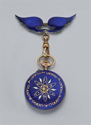 Lot 234 - Antique Enamel Lapel-Watch