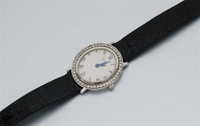 Lot 64 - White Gold and Diamond Wristwatch