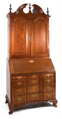 Lot 2308 - Chippendale Mahogany Secretary Bookcase...