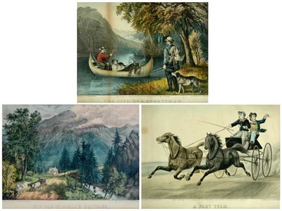 Lot 75A - Currier & Ives, publishers A FAST TEAM; A FAST...