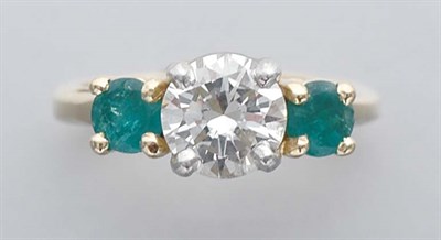 Lot 284 - Diamond and Emerald Ring