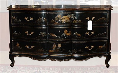 Lot 557 - Louis XV Style Chinoiserie Decorated Black...