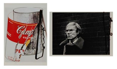Lot 18 - ANDY WARHOL Two postcards signed with Warhol's...