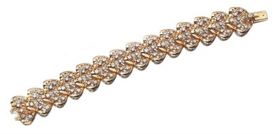 Lot 491 - Gold and Diamond Bracelet
