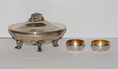 Lot 1383 - Pair of Lebolt Sterling Silver Salt Cellars;...