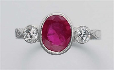 Lot 73 - Ruby and Diamond Ring