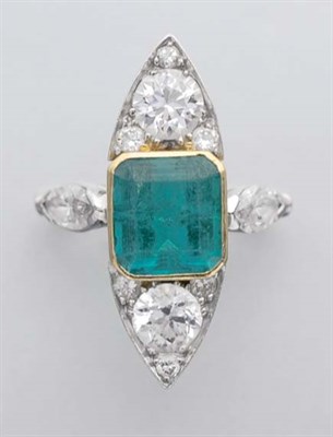 Lot 131 - Emerald and Diamond Ring
