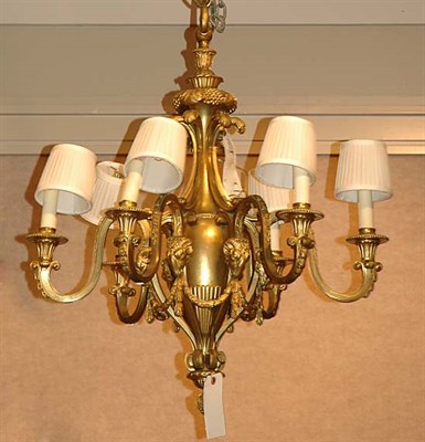 Lot 3311 - Empire Style Gilt-Bronze Six-Light Chandelier...
