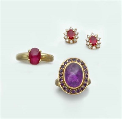 Lot 2279 - Group of Gold and Gem-Set Jewelry